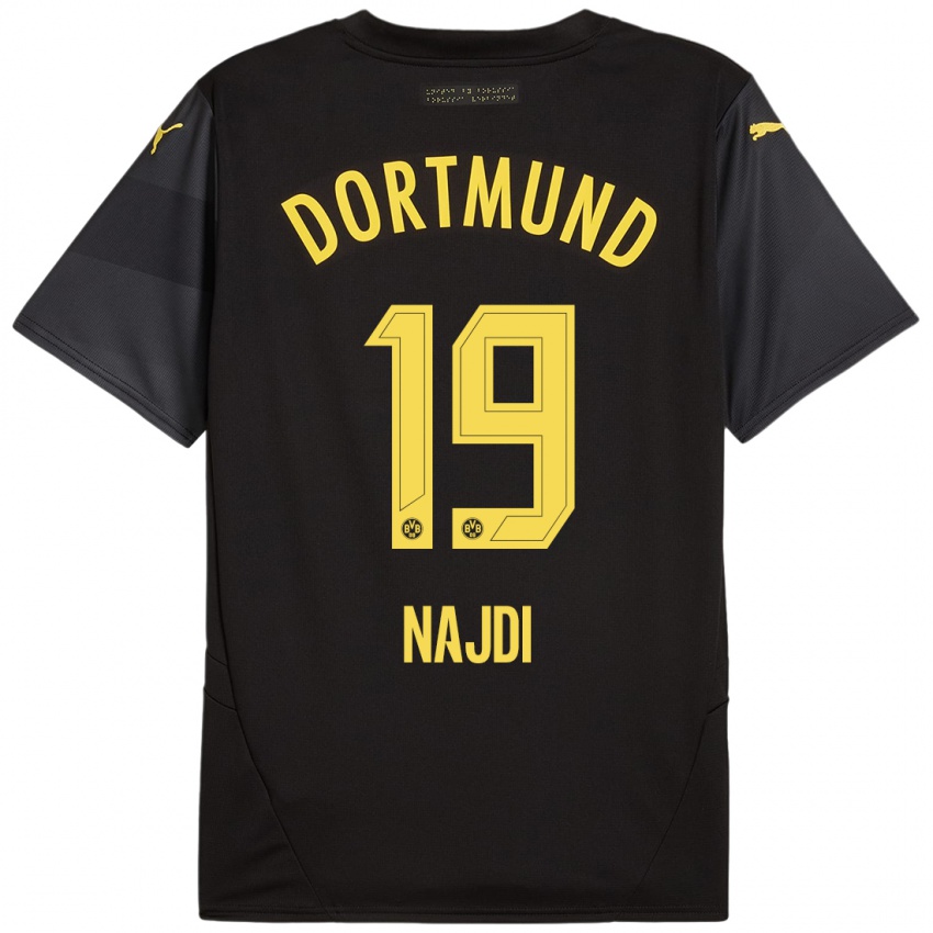 Criança Camisola Ahmad Najdi #19 Amarelo Preto Alternativa 2024/25 Camisa