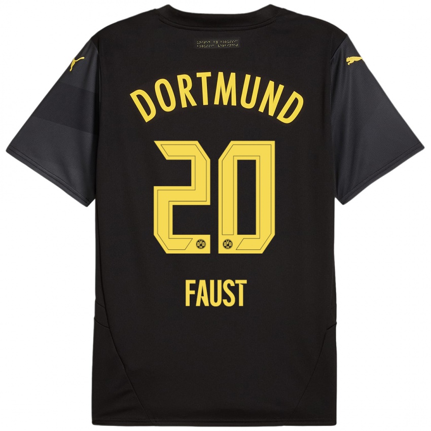 Criança Camisola Tom Faust #20 Amarelo Preto Alternativa 2024/25 Camisa