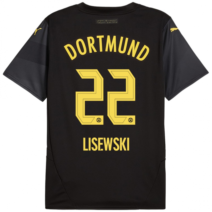 Criança Camisola Robin Lisewski #22 Amarelo Preto Alternativa 2024/25 Camisa