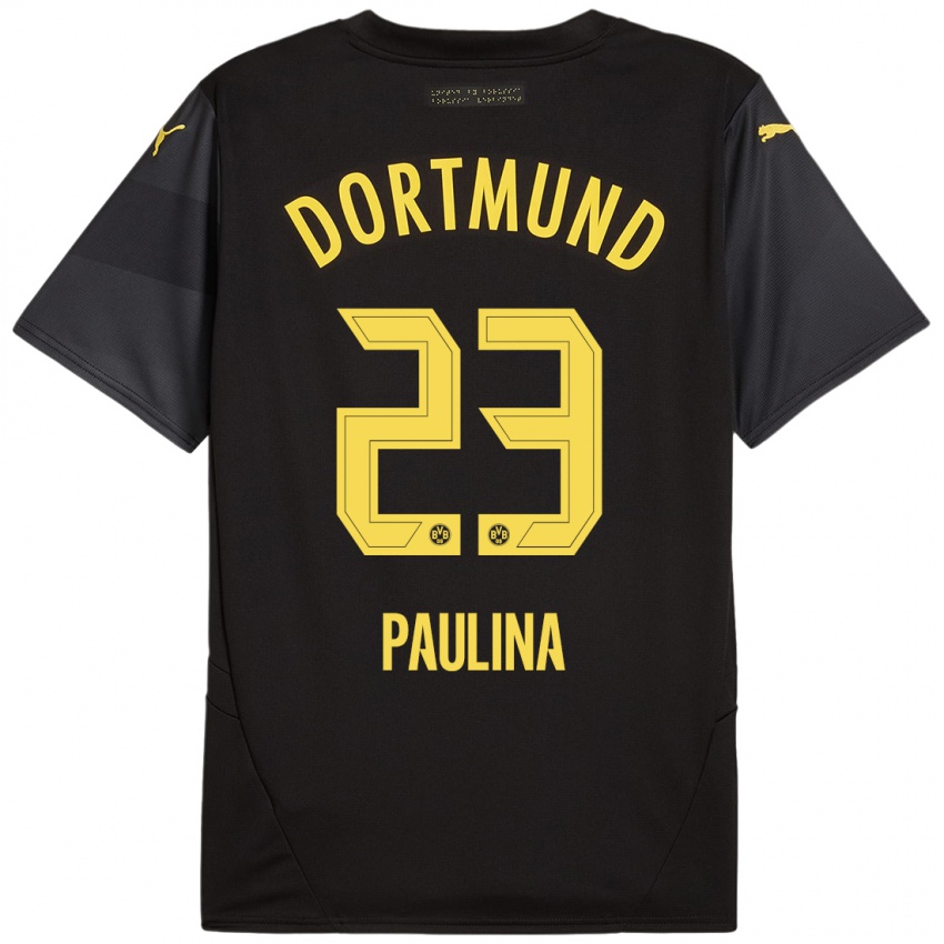 Criança Camisola Jordi Paulina #23 Amarelo Preto Alternativa 2024/25 Camisa