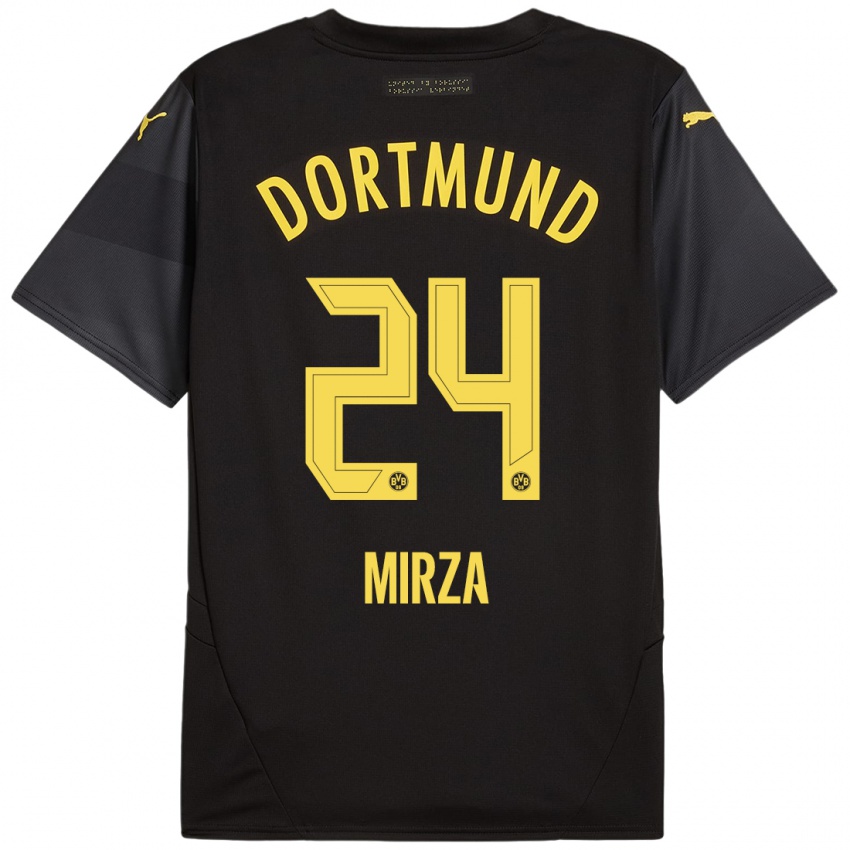 Criança Camisola Marwan-Omir Mirza #24 Amarelo Preto Alternativa 2024/25 Camisa