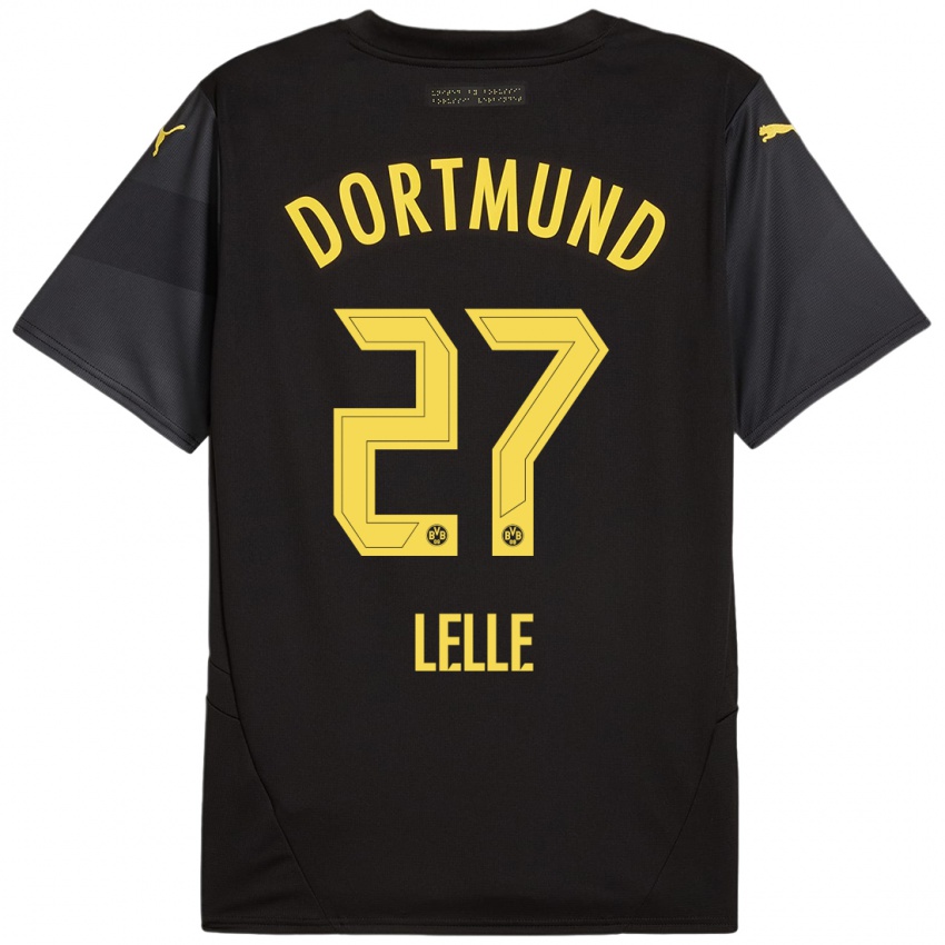 Criança Camisola David Lelle #27 Amarelo Preto Alternativa 2024/25 Camisa