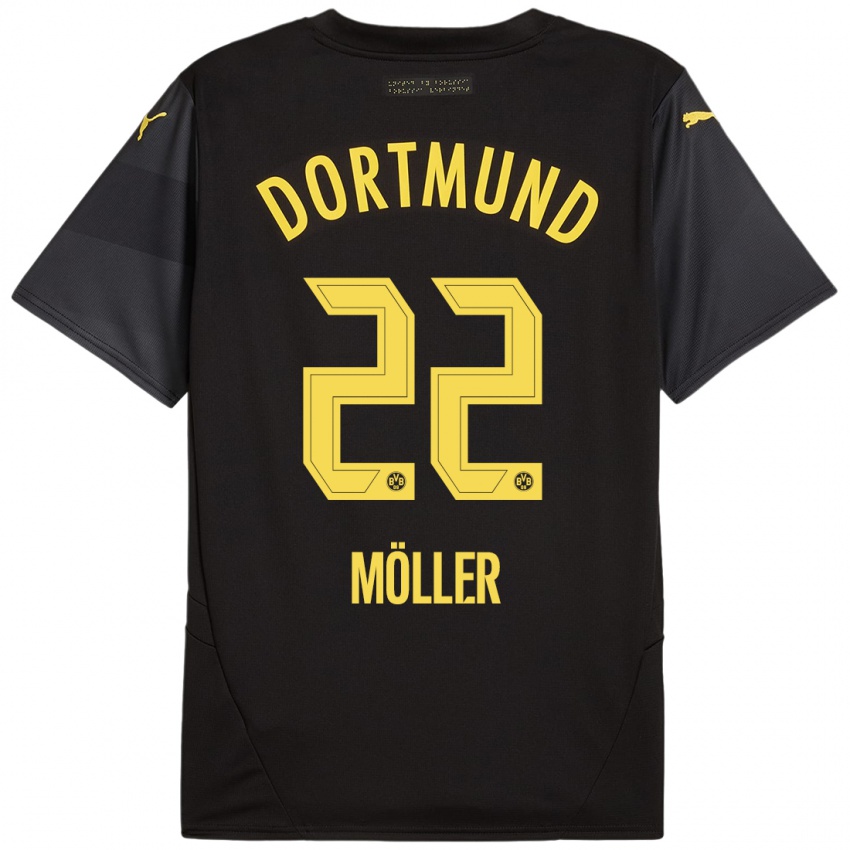 Criança Camisola Paul Möller #22 Amarelo Preto Alternativa 2024/25 Camisa