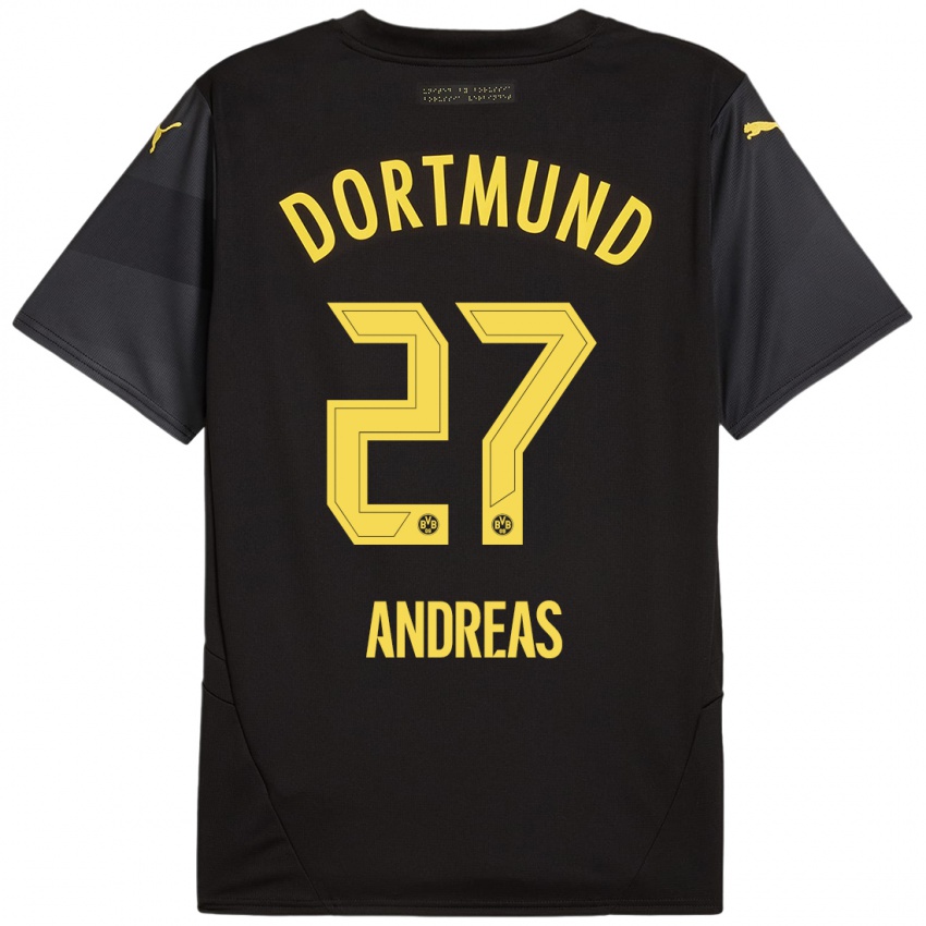 Criança Camisola Kuno Andreas #27 Amarelo Preto Alternativa 2024/25 Camisa