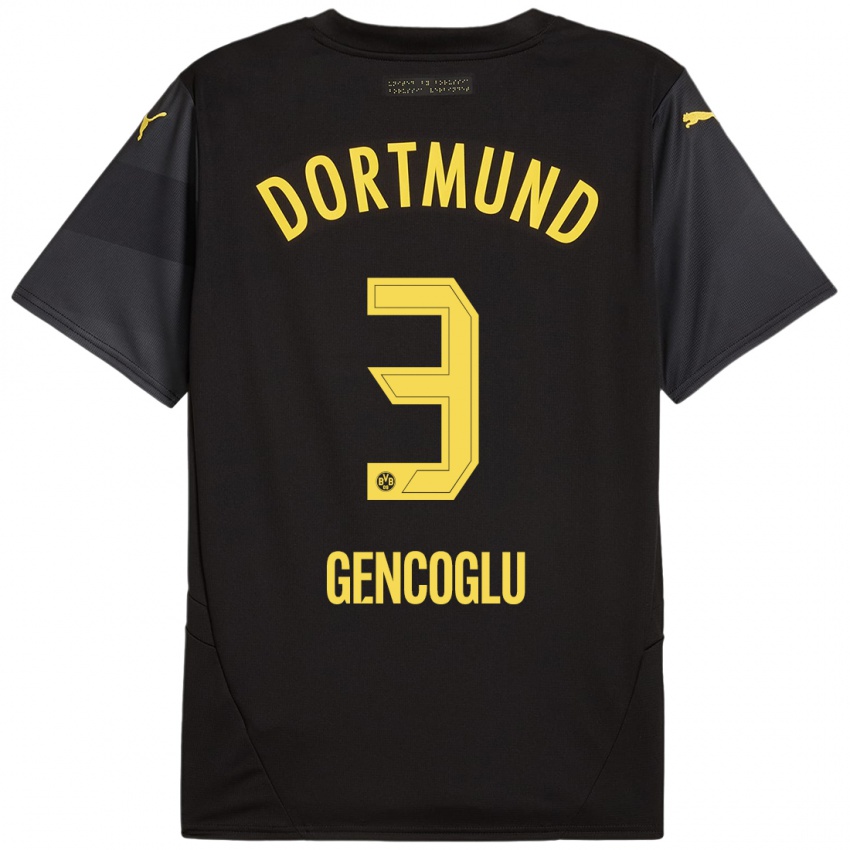 Criança Camisola Tekin Gencoglu #3 Amarelo Preto Alternativa 2024/25 Camisa