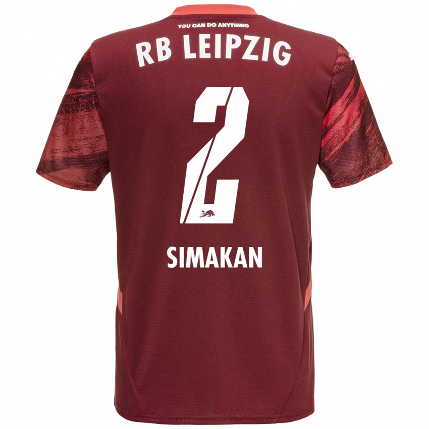 Criança Camisola Mohamed Simakan #2 Borgonha Alternativa 2024/25 Camisa