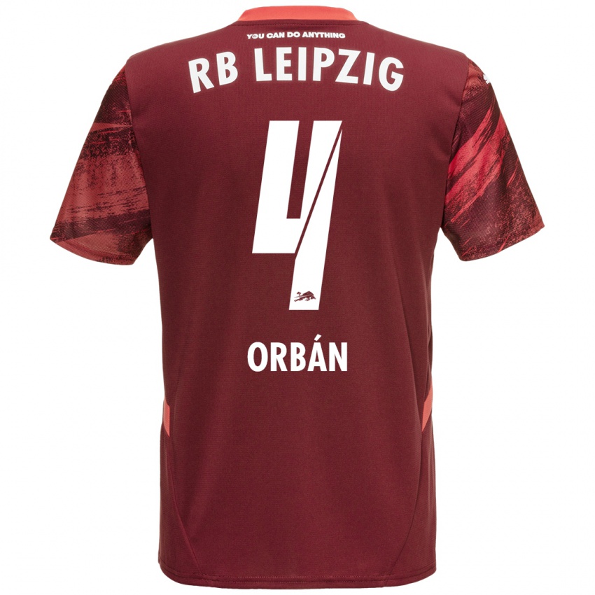 Criança Camisola Willi Orban #4 Borgonha Alternativa 2024/25 Camisa