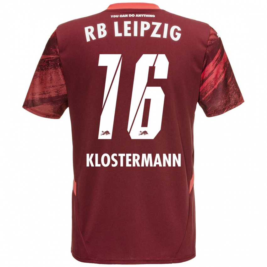 Criança Camisola Lukas Klostermann #16 Borgonha Alternativa 2024/25 Camisa