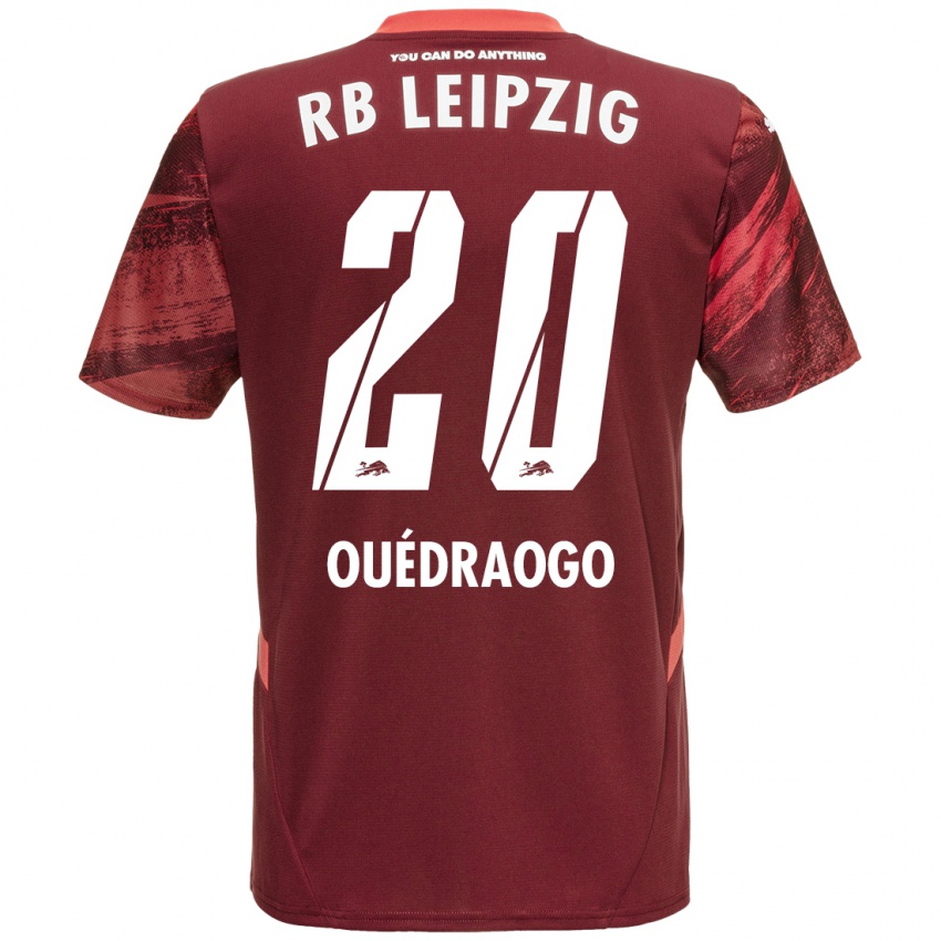 Criança Camisola Assan Ouédraogo #20 Borgonha Alternativa 2024/25 Camisa