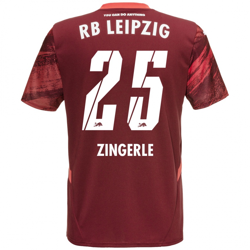 Criança Camisola Leopold Zingerle #25 Borgonha Alternativa 2024/25 Camisa