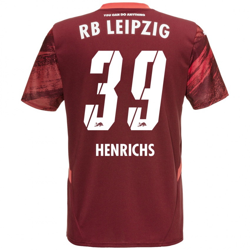 Criança Camisola Benjamin Henrichs #39 Borgonha Alternativa 2024/25 Camisa