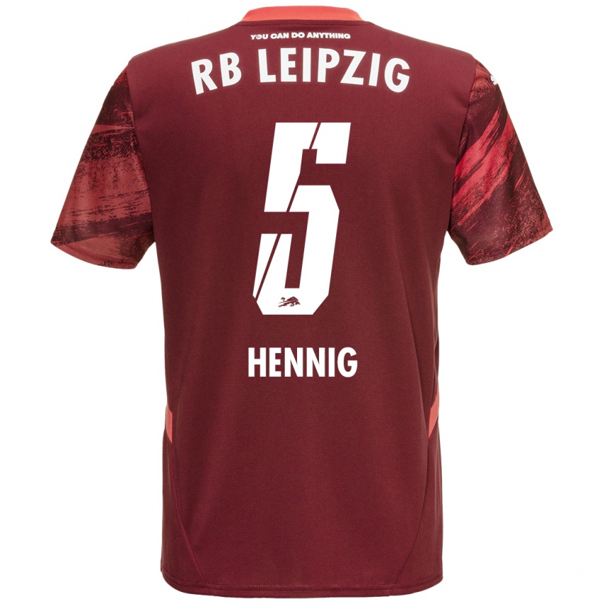 Criança Camisola Lenny Hennig #5 Borgonha Alternativa 2024/25 Camisa