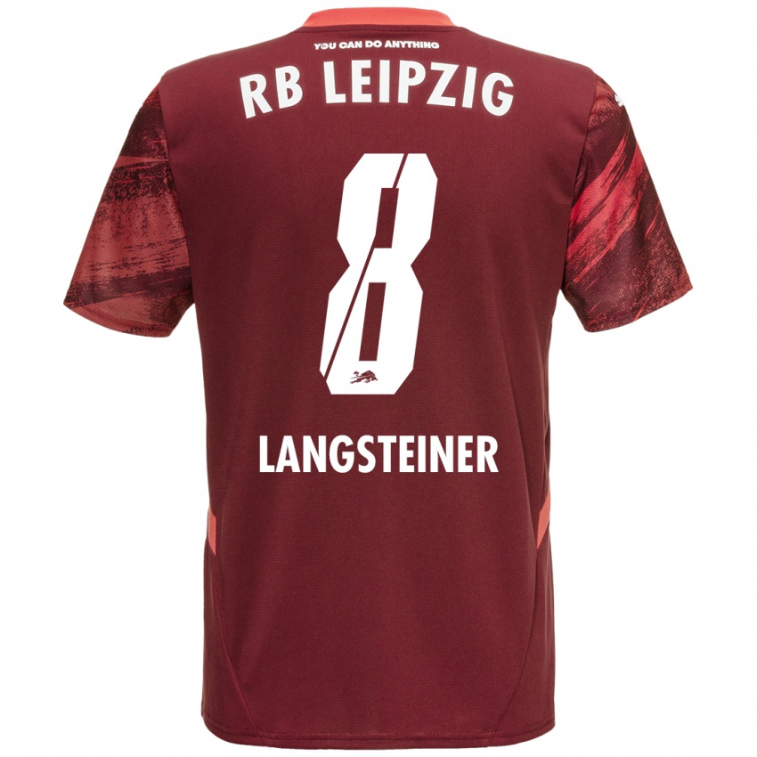 Criança Camisola Toni Langsteiner #8 Borgonha Alternativa 2024/25 Camisa