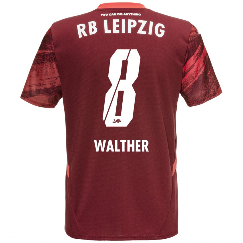 Criança Camisola Kofi Walther #8 Borgonha Alternativa 2024/25 Camisa