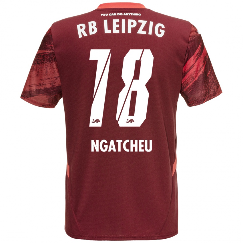 Criança Camisola Yohan Ngatcheu #18 Borgonha Alternativa 2024/25 Camisa