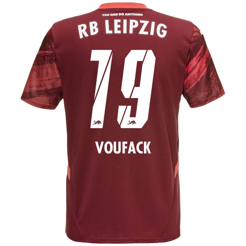 Criança Camisola Lionel Voufack #19 Borgonha Alternativa 2024/25 Camisa