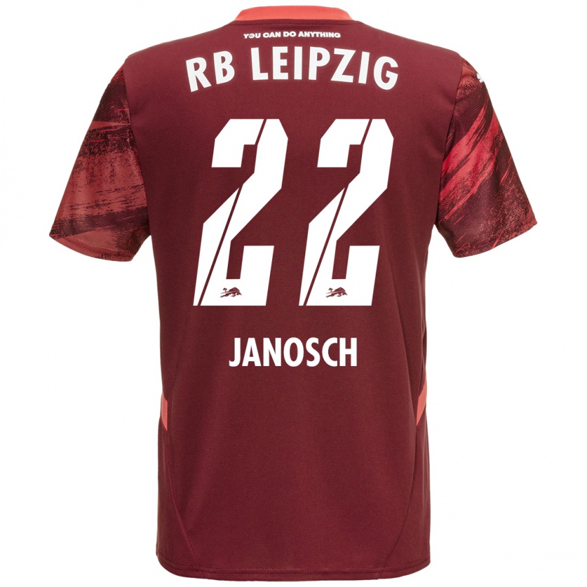 Criança Camisola Luca Janosch #22 Borgonha Alternativa 2024/25 Camisa