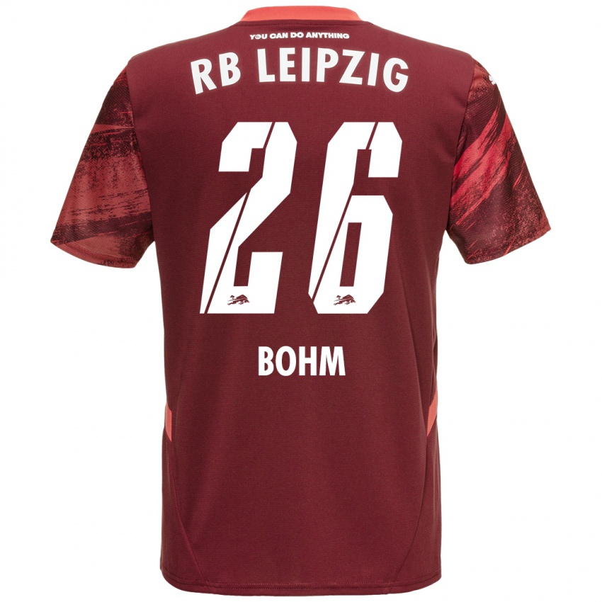 Criança Camisola Pepe Böhm #26 Borgonha Alternativa 2024/25 Camisa