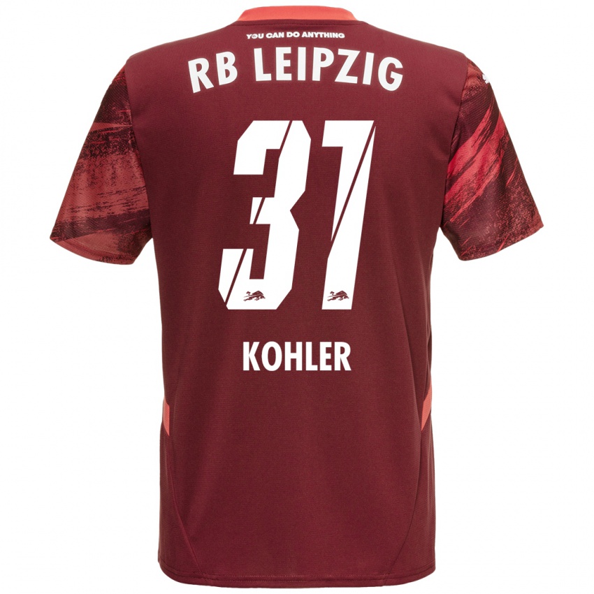 Criança Camisola Tim Köhler #31 Borgonha Alternativa 2024/25 Camisa