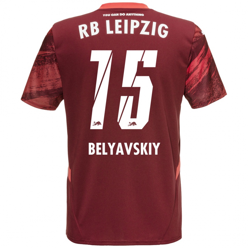 Criança Camisola David Belyavskiy #15 Borgonha Alternativa 2024/25 Camisa