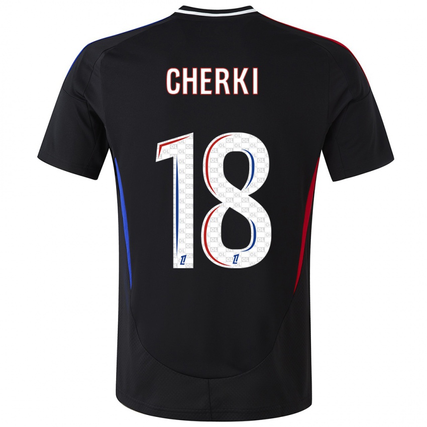 Criança Camisola Rayan Cherki #18 Preto Alternativa 2024/25 Camisa