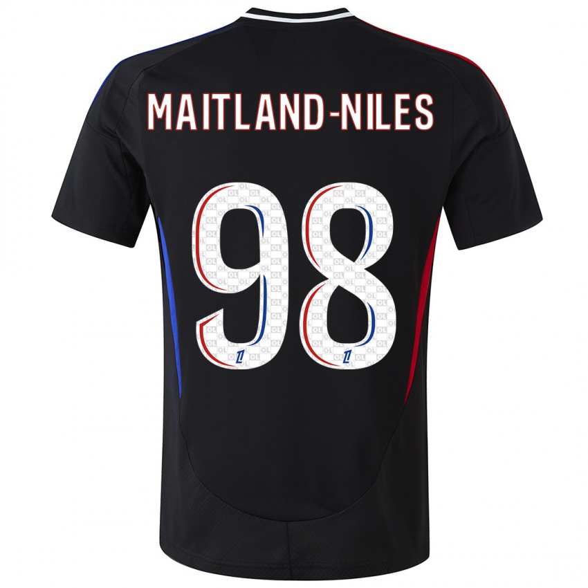 Criança Camisola Ainsley Maitland-Niles #98 Preto Alternativa 2024/25 Camisa