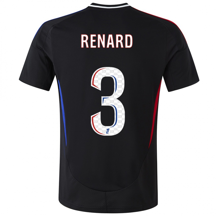 Criança Camisola Wendie Renard #3 Preto Alternativa 2024/25 Camisa