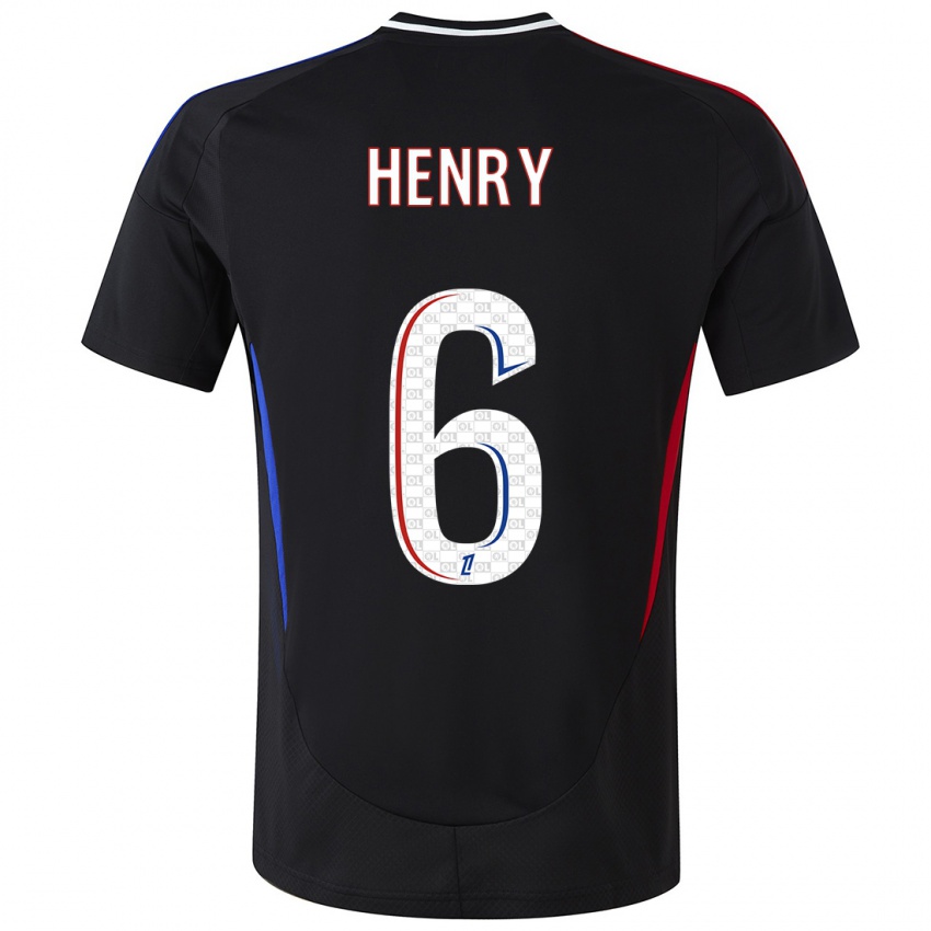 Criança Camisola Amandine Henry #6 Preto Alternativa 2024/25 Camisa