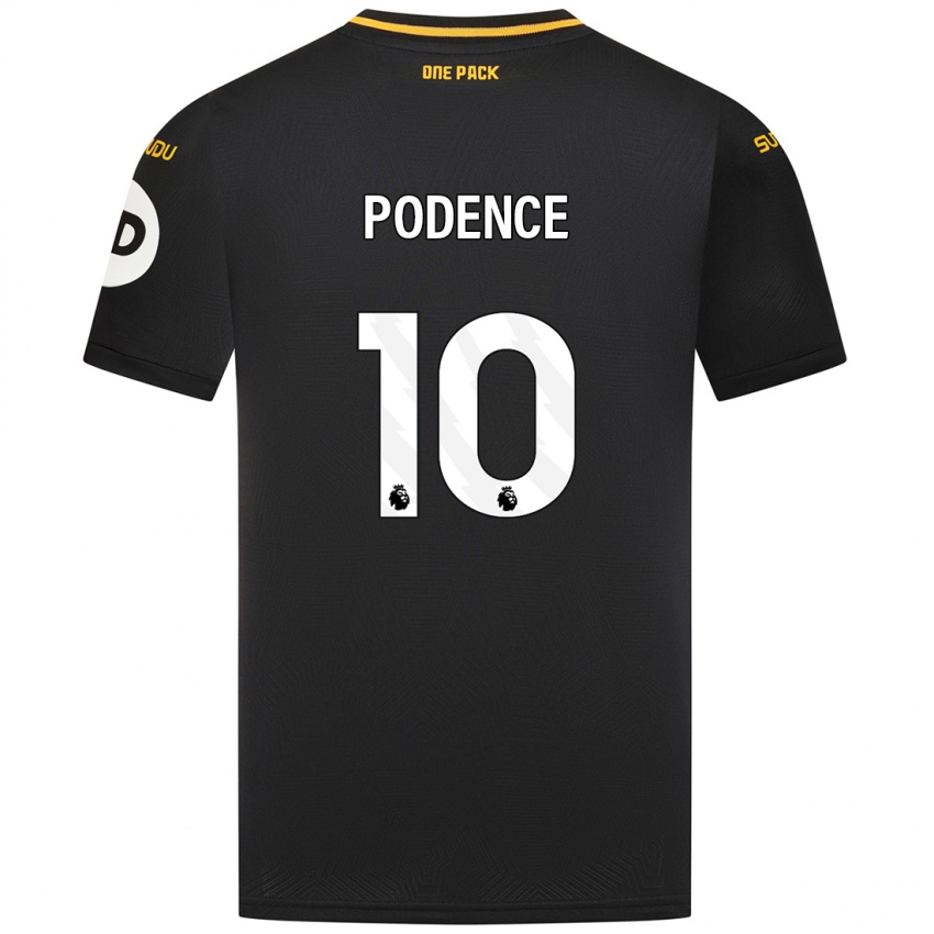 Criança Camisola Daniel Podence #10 Preto Alternativa 2024/25 Camisa