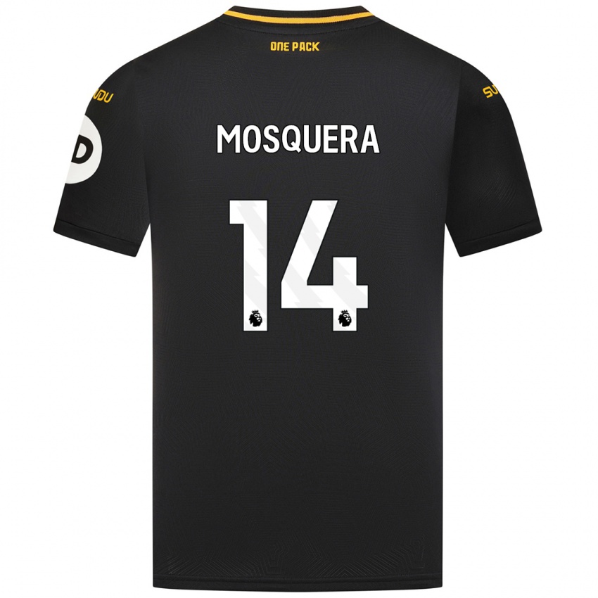 Criança Camisola Yerson Mosquera #14 Preto Alternativa 2024/25 Camisa