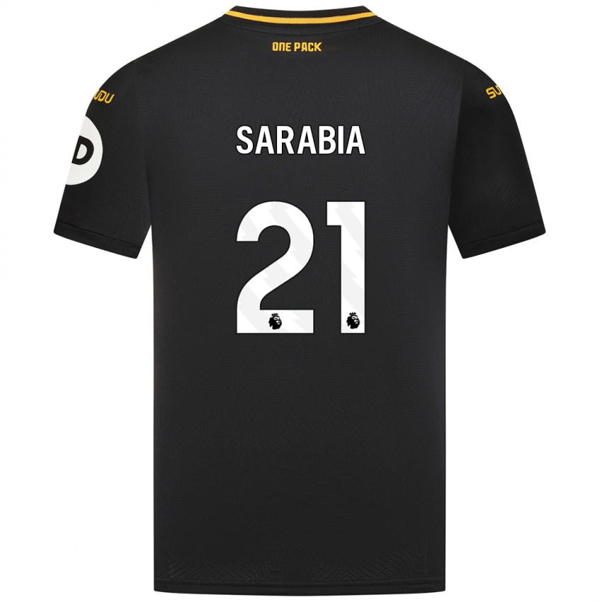 Criança Camisola Pablo Sarabia #21 Preto Alternativa 2024/25 Camisa