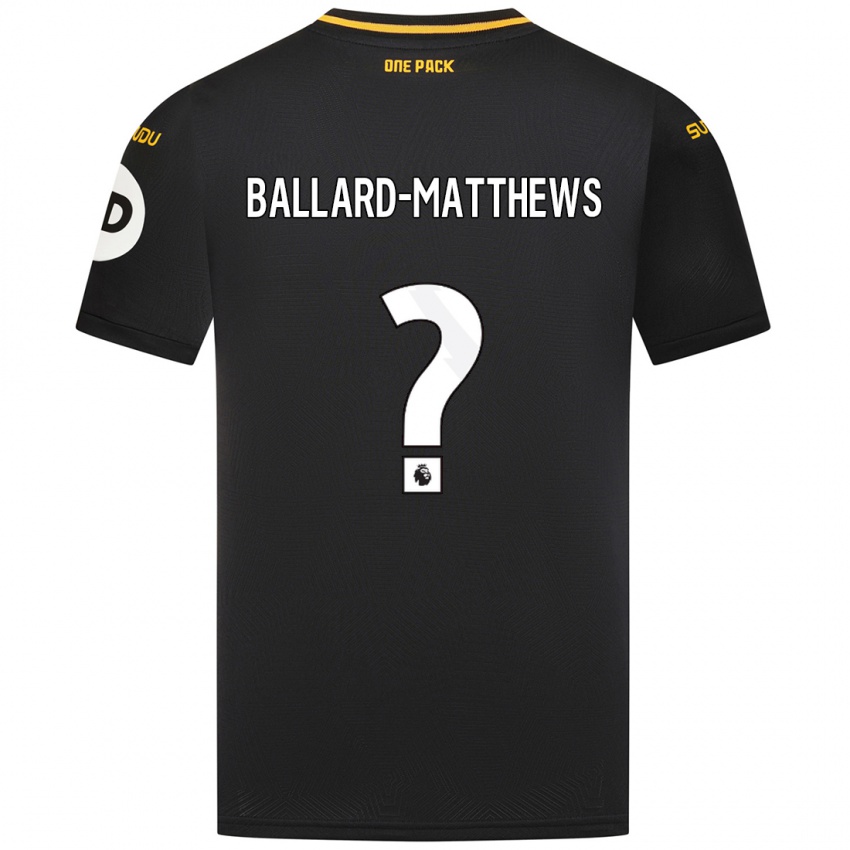 Criança Camisola Emilio Ballard-Matthews #0 Preto Alternativa 2024/25 Camisa