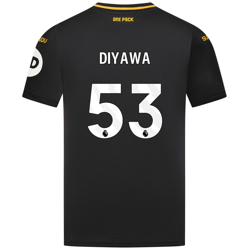 Criança Camisola Aaron Keto-Diyawa #53 Preto Alternativa 2024/25 Camisa