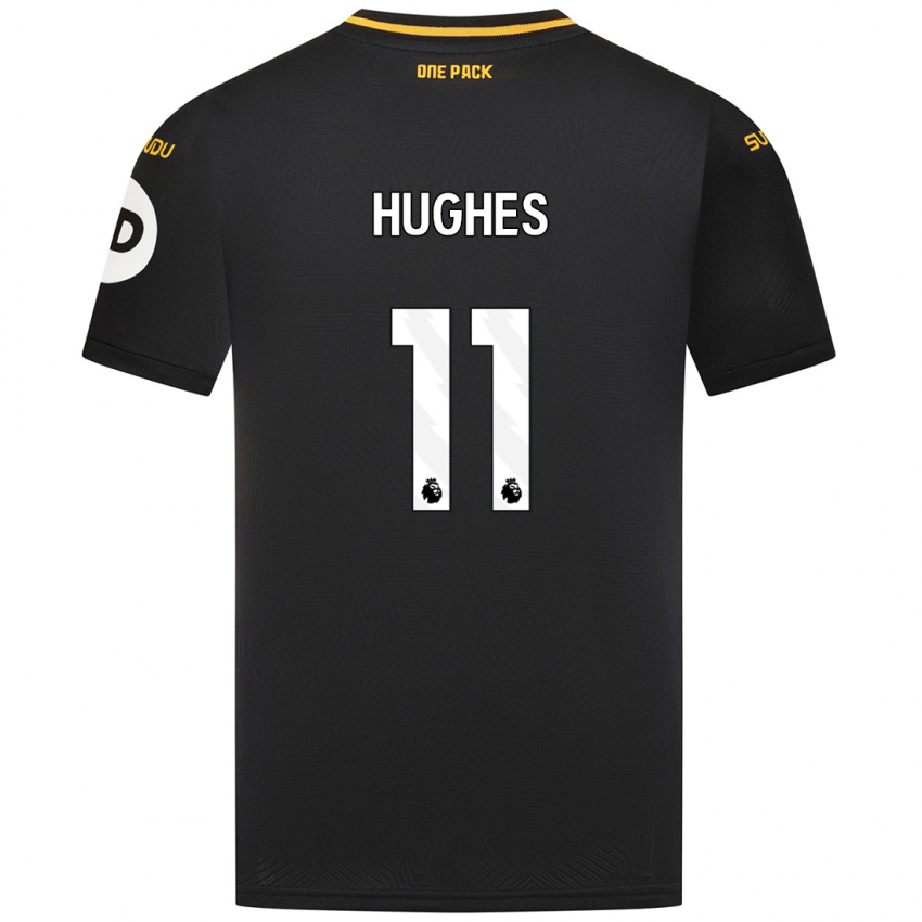 Criança Camisola Amber Hughes #11 Preto Alternativa 2024/25 Camisa