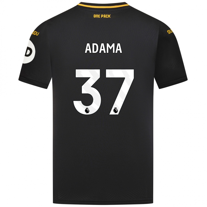 Criança Camisola Adama Traore #37 Preto Alternativa 2024/25 Camisa