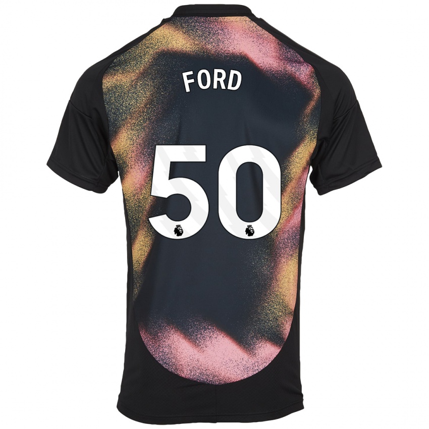 Criança Camisola Harvey Godsmark-Ford #50 Preto Branco Alternativa 2024/25 Camisa