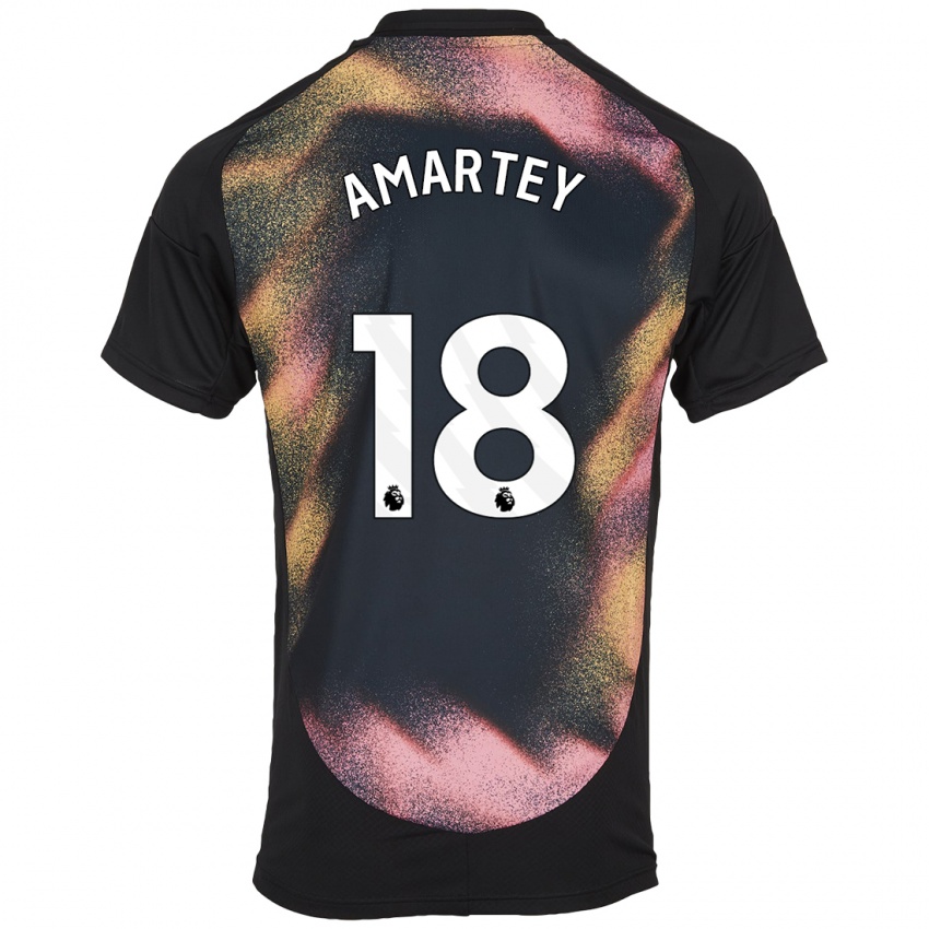 Criança Camisola Daniel Amartey #18 Preto Branco Alternativa 2024/25 Camisa