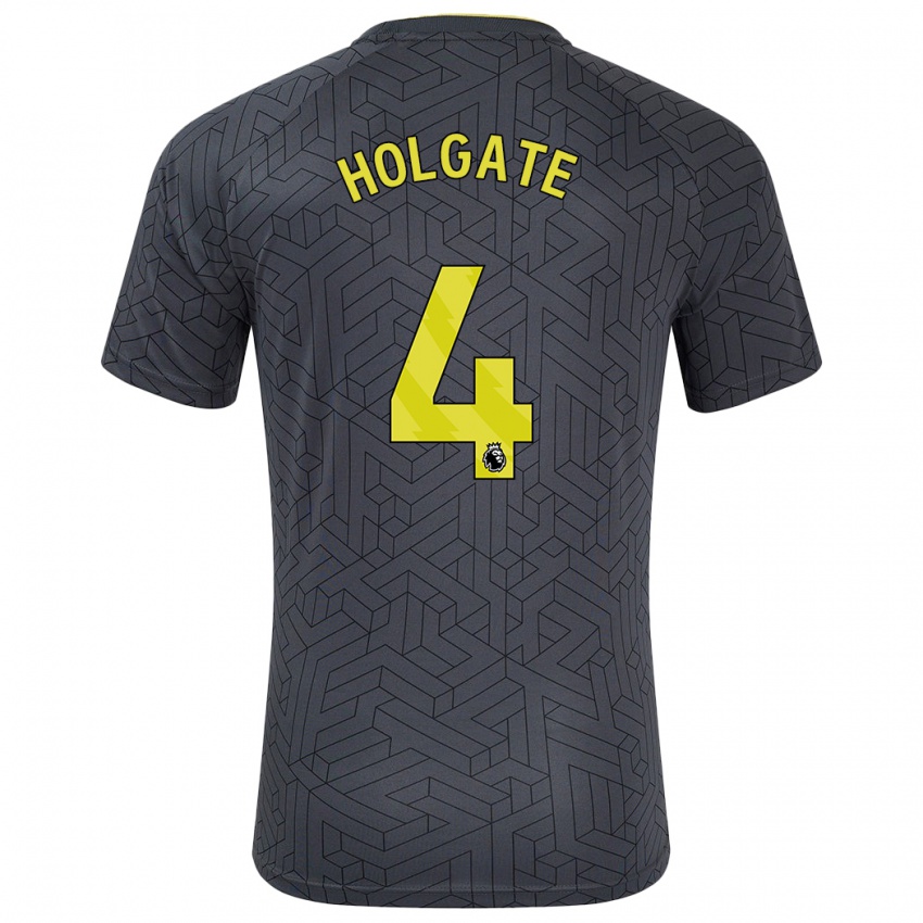 Criança Camisola Mason Holgate #4 Amarelo Preto Alternativa 2024/25 Camisa