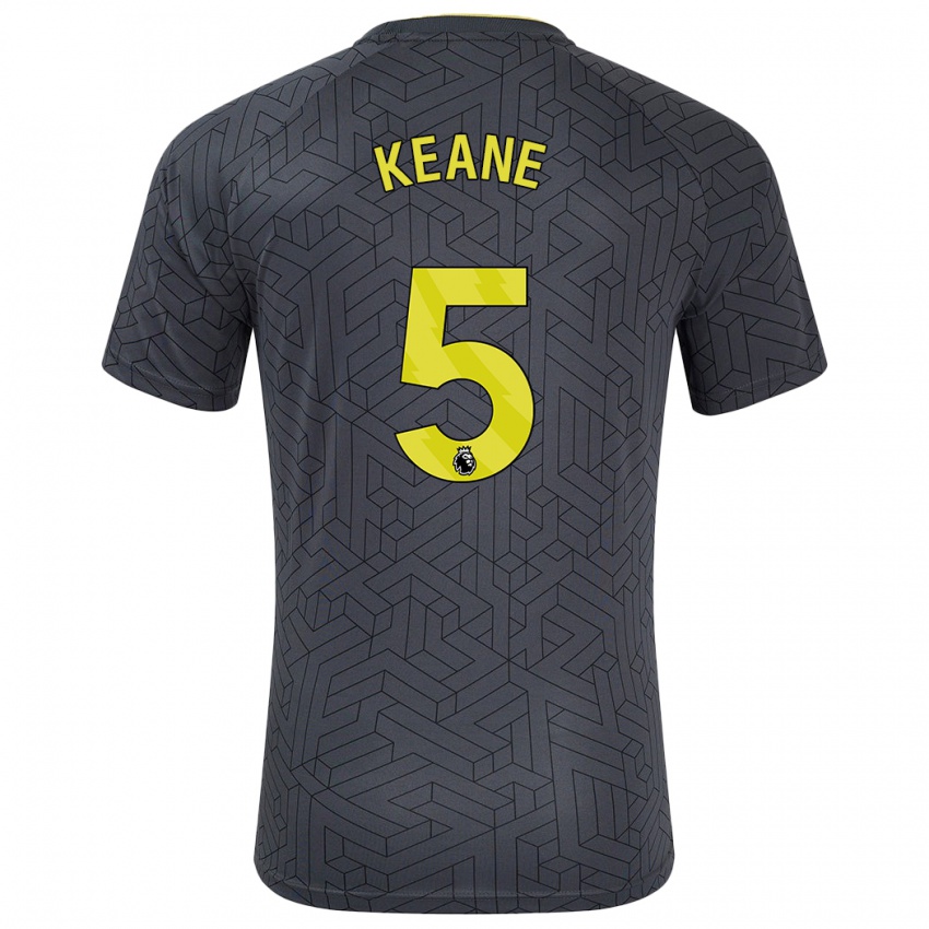 Criança Camisola Michael Keane #5 Amarelo Preto Alternativa 2024/25 Camisa