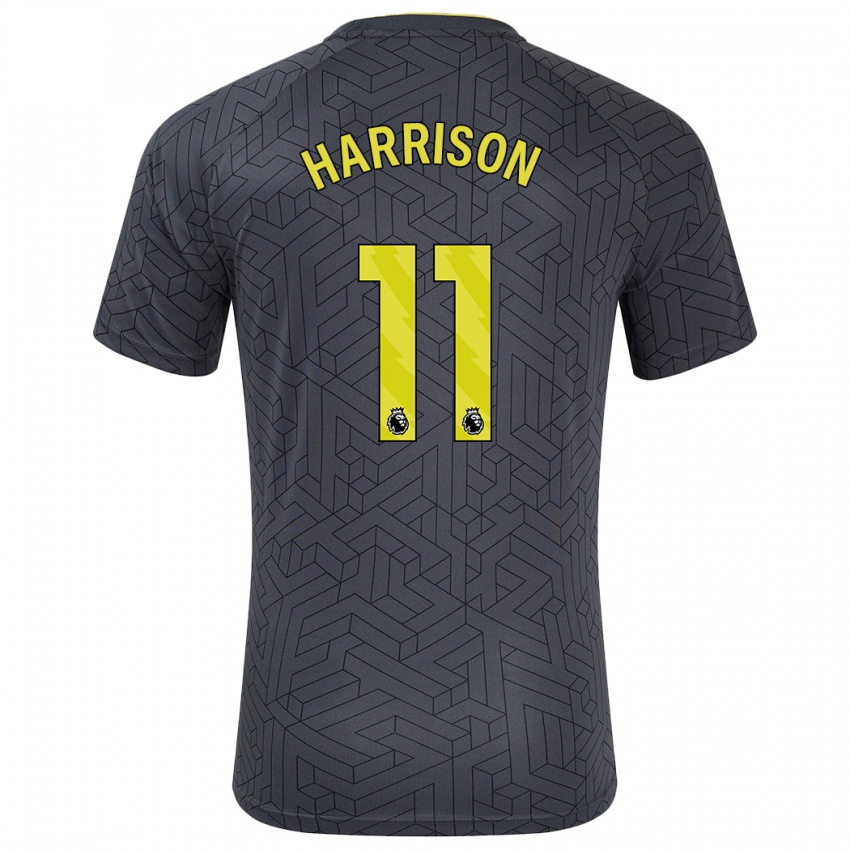 Criança Camisola Jack Harrison #11 Amarelo Preto Alternativa 2024/25 Camisa