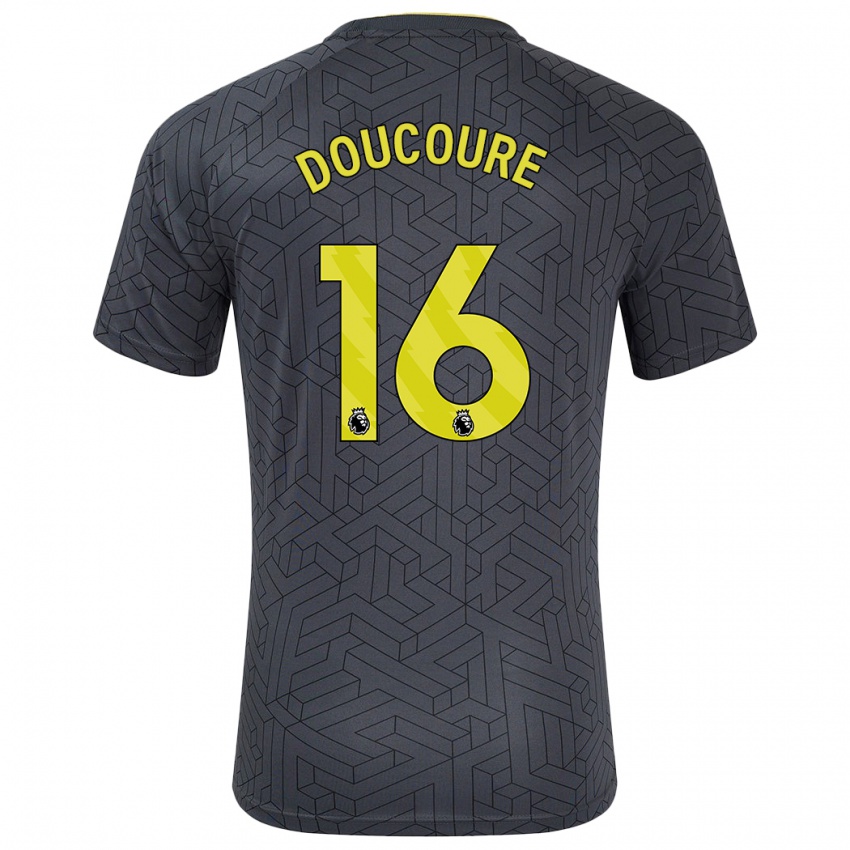 Criança Camisola Abdoulaye Doucouré #16 Amarelo Preto Alternativa 2024/25 Camisa