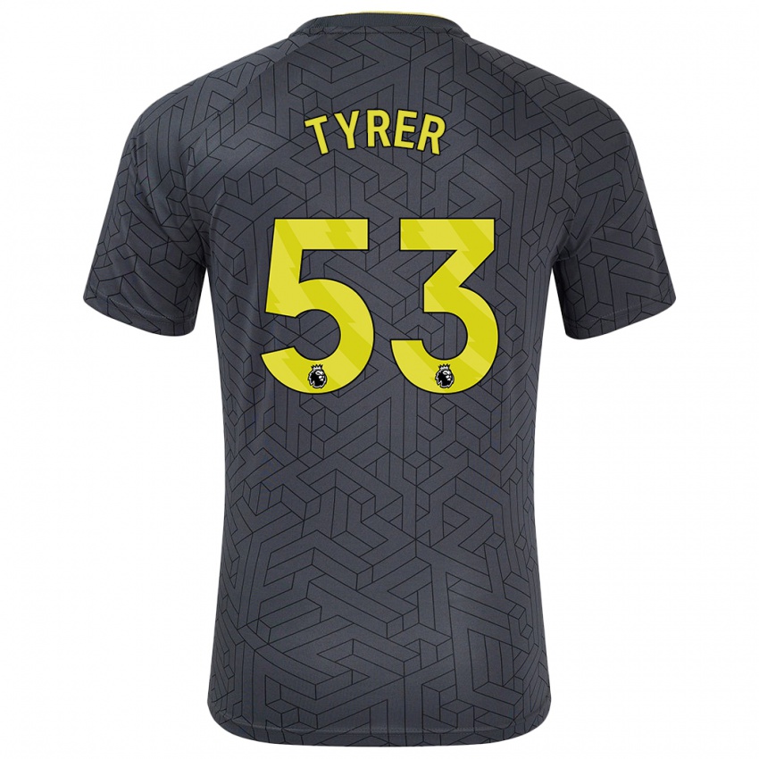 Criança Camisola Harry Tyrer #53 Amarelo Preto Alternativa 2024/25 Camisa