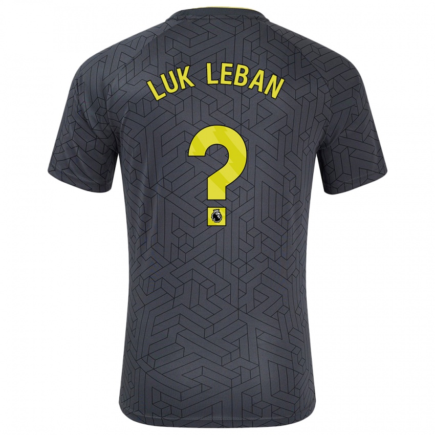 Criança Camisola Zan Luk Leban #0 Amarelo Preto Alternativa 2024/25 Camisa