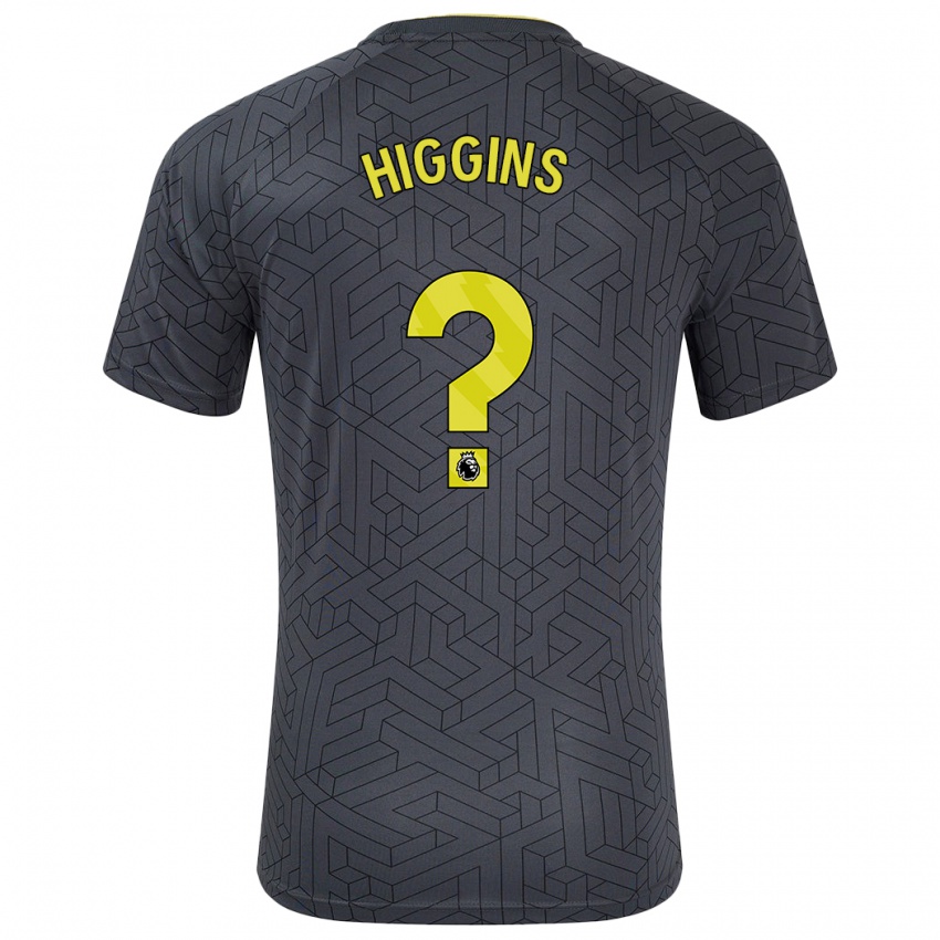 Criança Camisola Liam Higgins #0 Amarelo Preto Alternativa 2024/25 Camisa