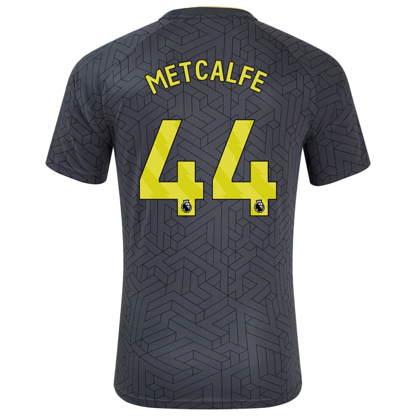 Criança Camisola Jenson Metcalfe #44 Amarelo Preto Alternativa 2024/25 Camisa