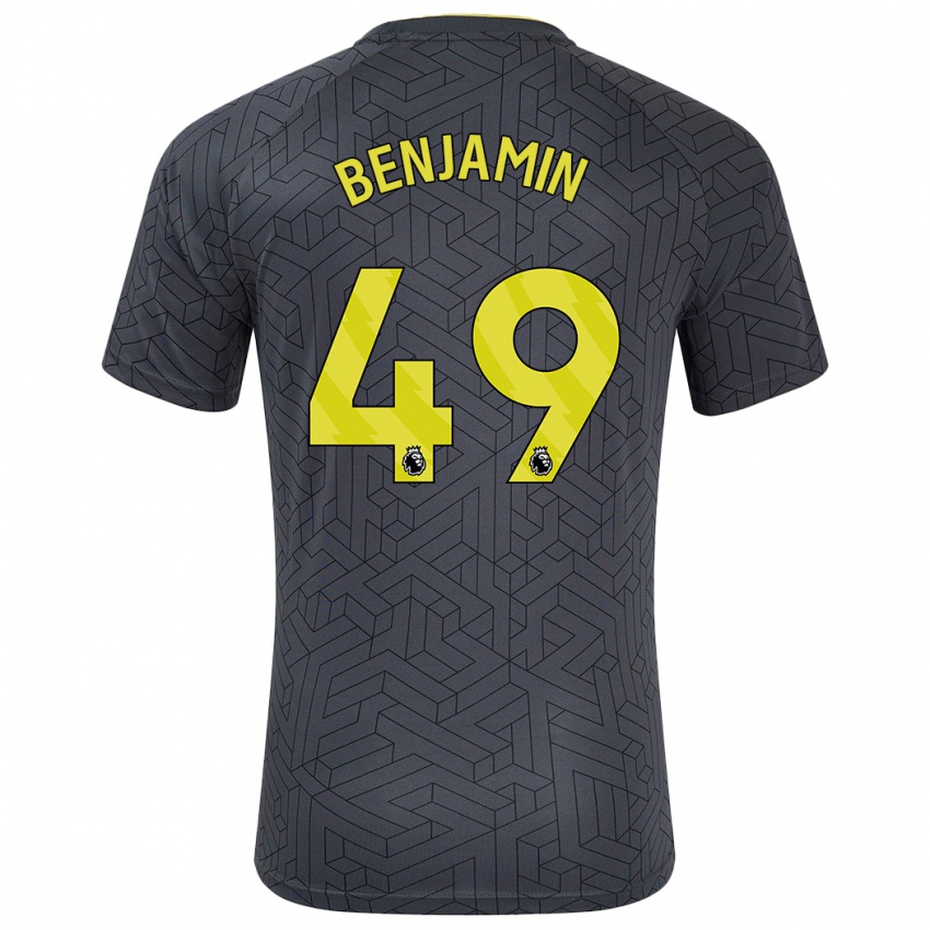 Criança Camisola Omari Benjamin #49 Amarelo Preto Alternativa 2024/25 Camisa