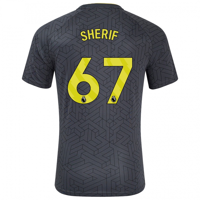 Criança Camisola Martin Sherif #67 Amarelo Preto Alternativa 2024/25 Camisa