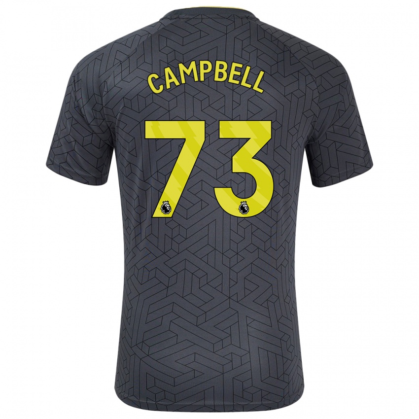 Criança Camisola Elijah Campbell #73 Amarelo Preto Alternativa 2024/25 Camisa