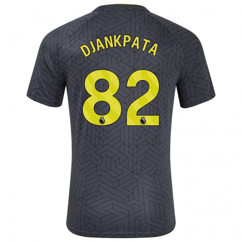 Criança Camisola Halid Djankpata #82 Amarelo Preto Alternativa 2024/25 Camisa