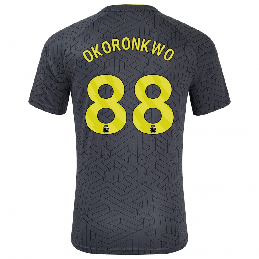 Criança Camisola Francis Okoronkwo #88 Amarelo Preto Alternativa 2024/25 Camisa